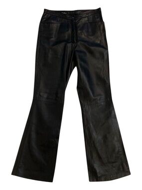Dimitri vintage high rise durable leather bootcut pants timeless Y2K classic 6